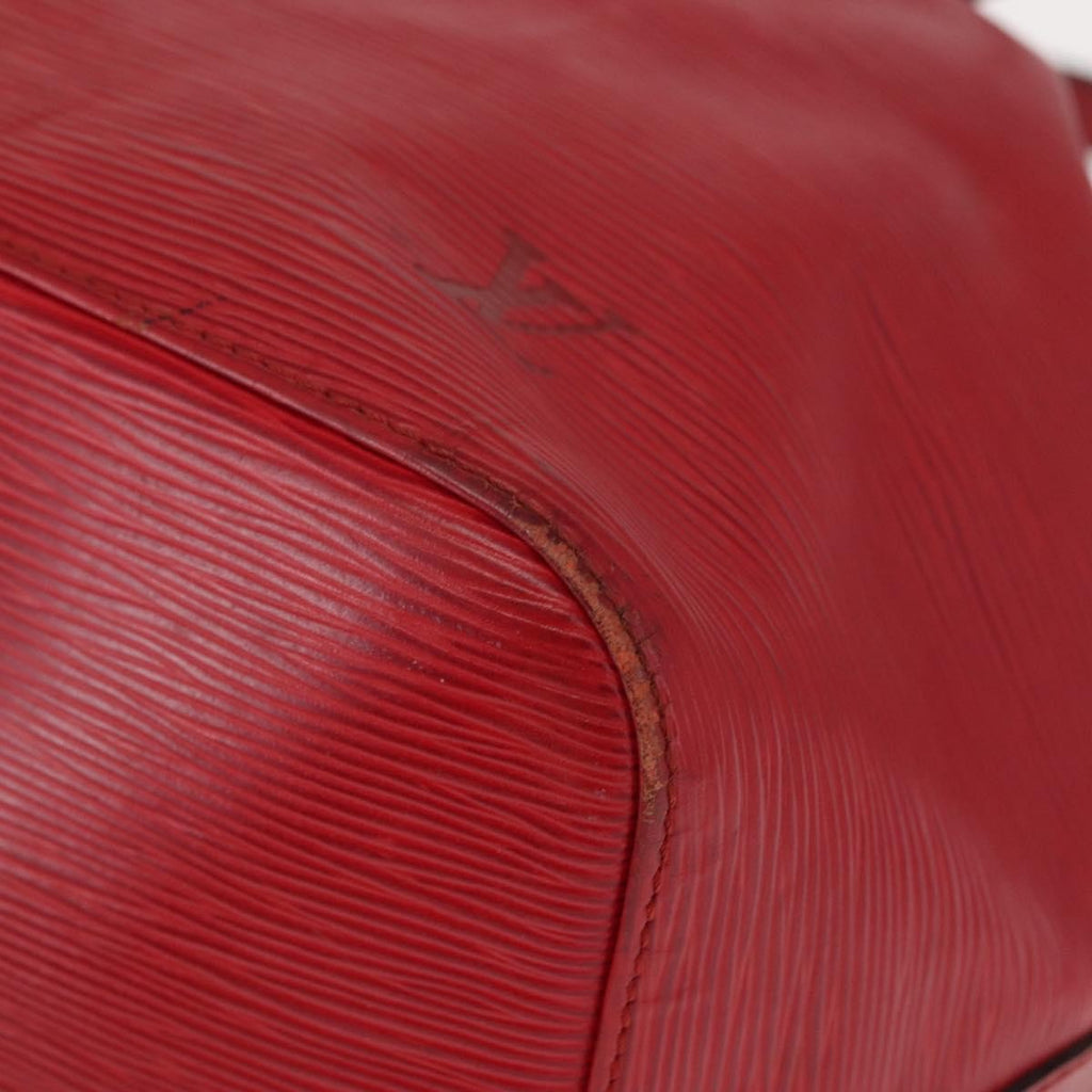 Louis Vuitton Petit Noe Handbag Epi Leather Red Leather Shoulder Bag