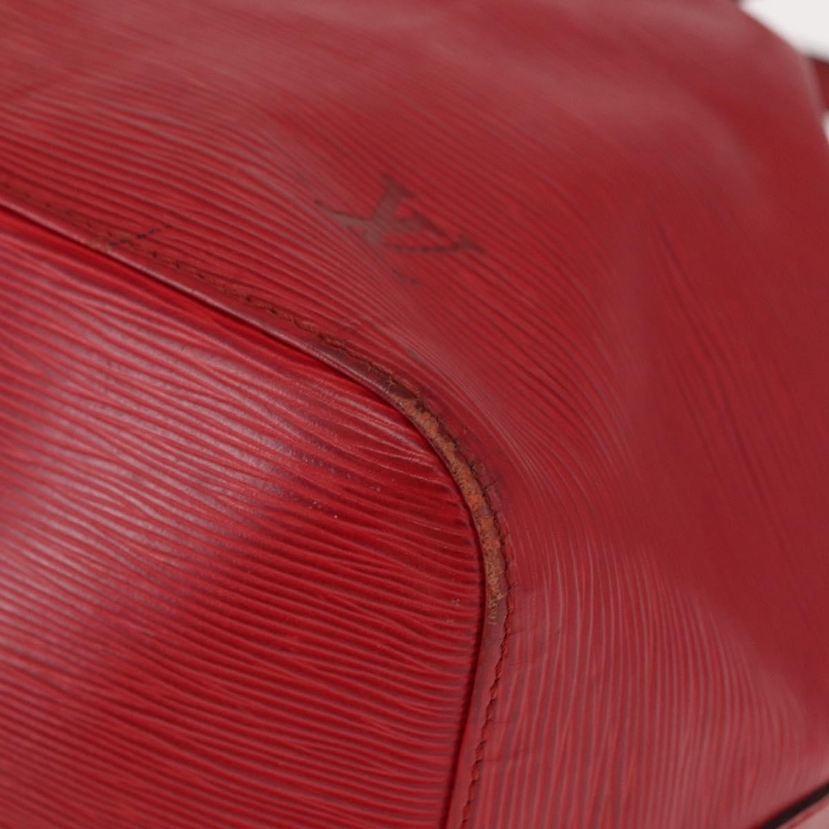 Louis Vuitton Petit Noe Handbag Epi Leather Red Leather Shoulder Bag