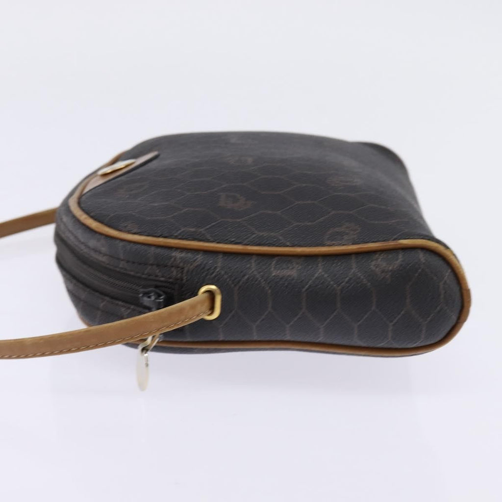 Christian Dior Vintage Honeycomb Shoulder Bag Canvas Black Canvas Bag (Pre-Owned)