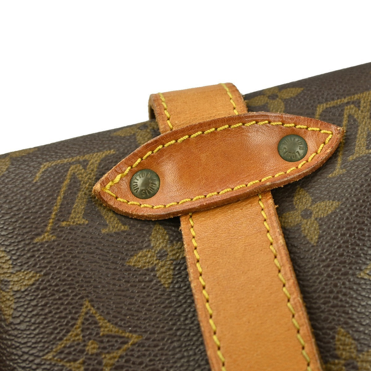 Louis Vuitton Saumur Handbag Monogram Canvas Brown Canvas Shoulder Bag