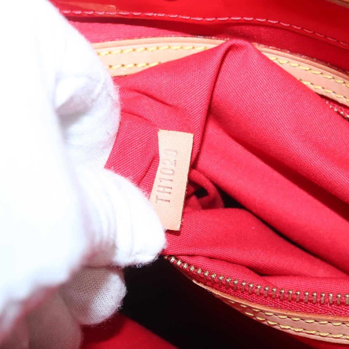 Louis Vuitton Reade Handbag Monogram Vernis Red Patent_Leather Handbag