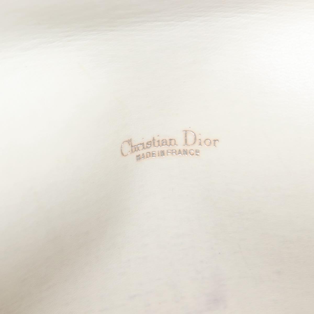Christian Dior Vintage Honeycomb Clutch Canvas White Canvas Clutche & Pouche Bag (Pre-Owned)