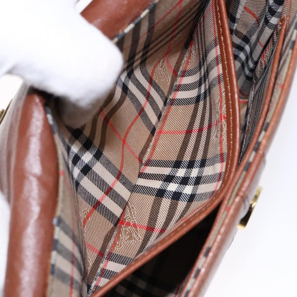Burberry Flap Shoulder Bag Leather Brown Leather Shoulder Bag