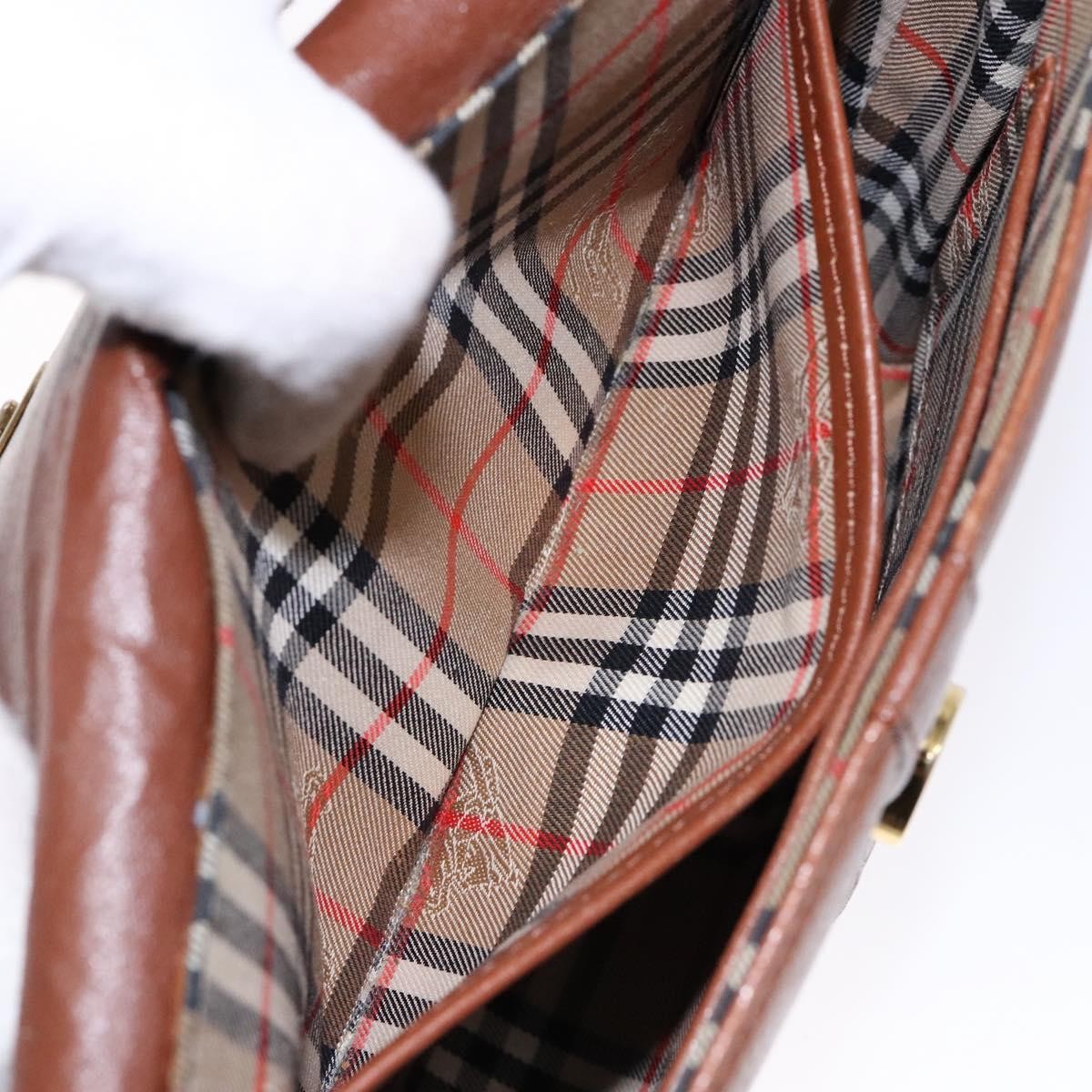 Burberry Flap Shoulder Bag Leather Brown Leather Shoulder Bag