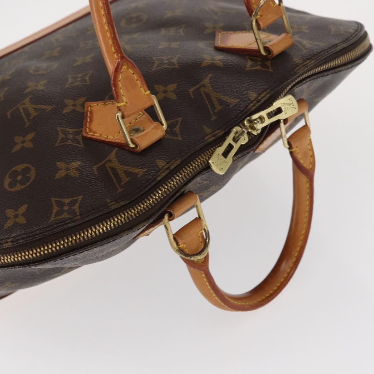 Louis Vuitton Alma Handbag Monogram Canvas Brown Canvas Handbag