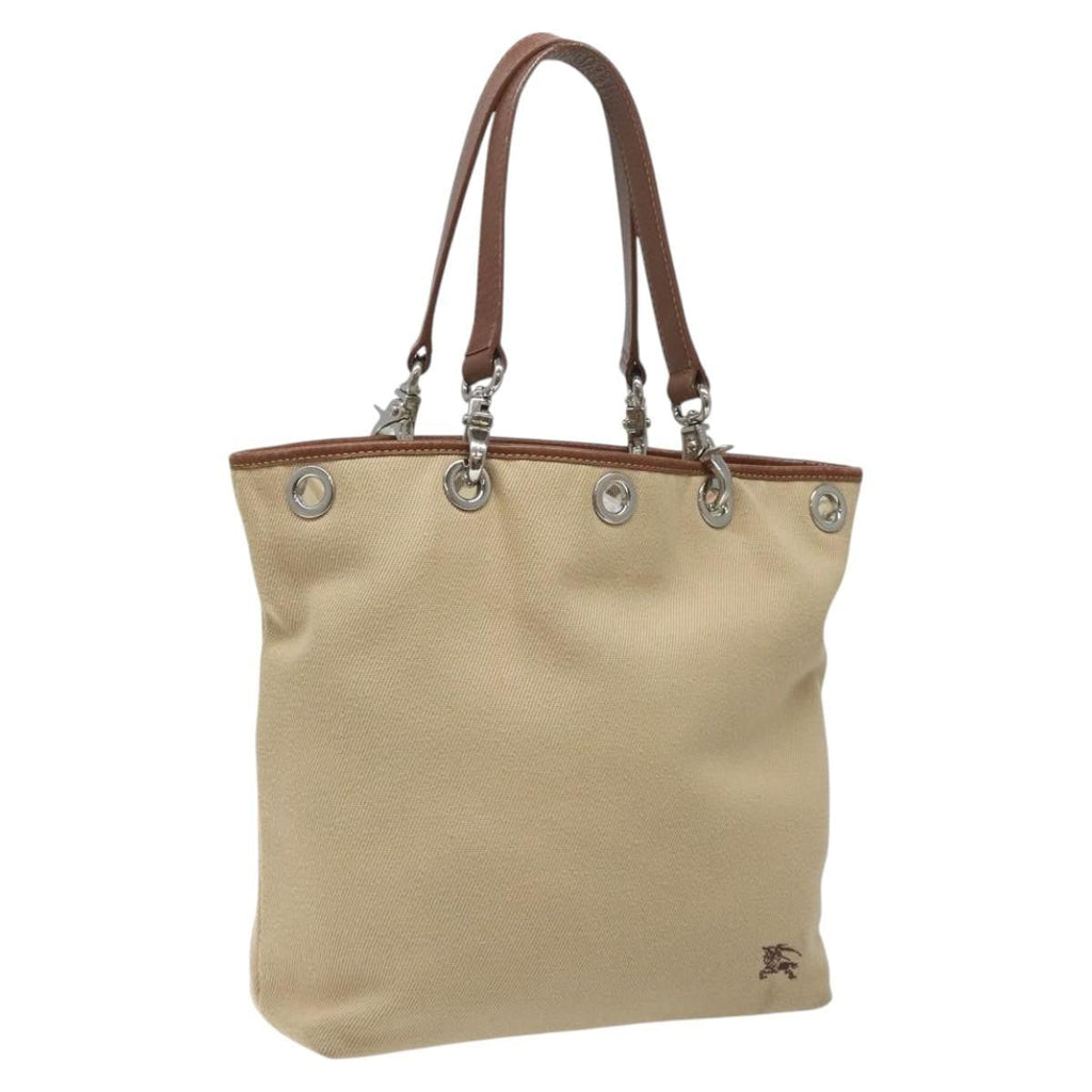Burberry Nova Check Tote Canvas And Leather Beige Canvas Tote Bag