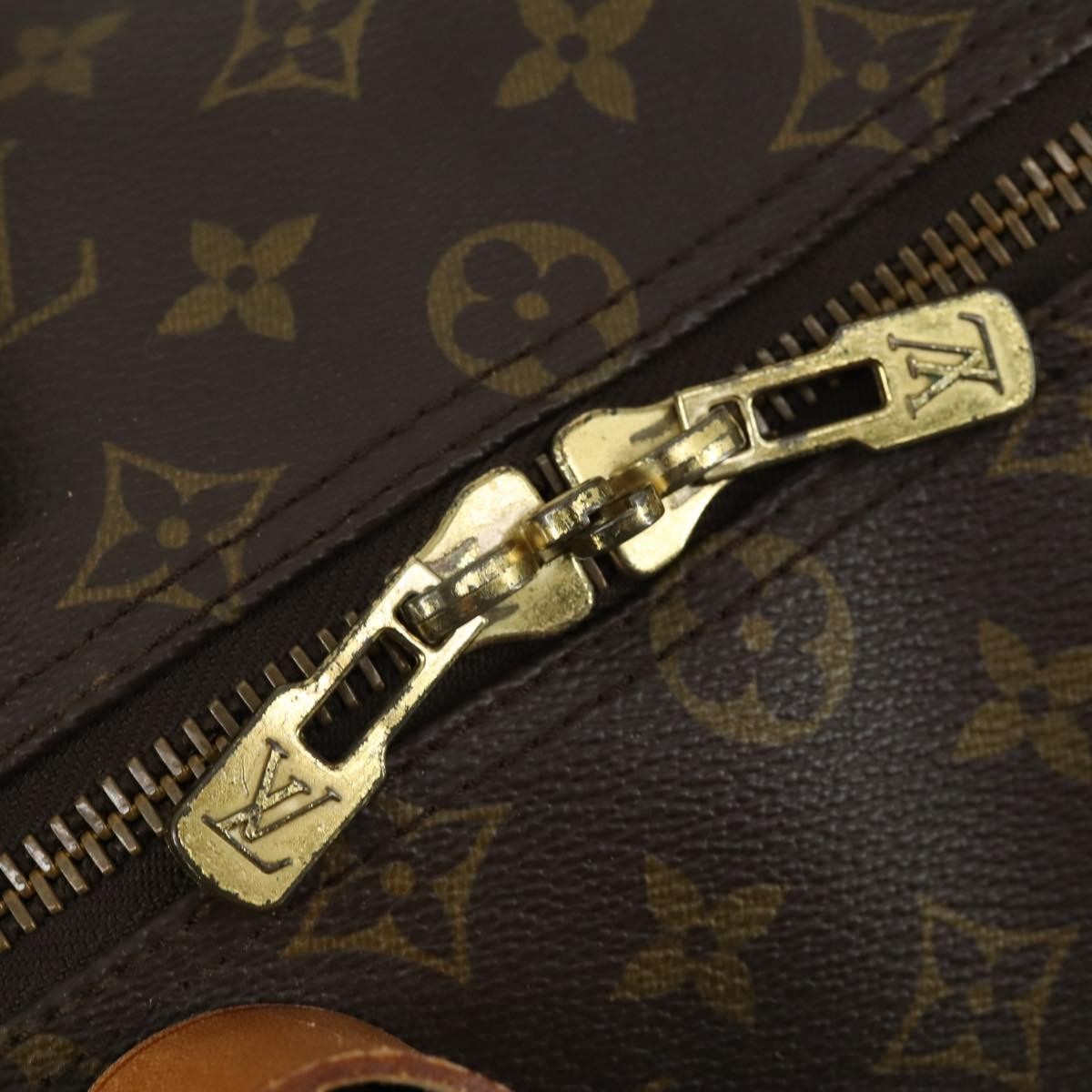 Louis Vuitton Keepall Bag Monogram Canvas Brown Canvas Travel Bag