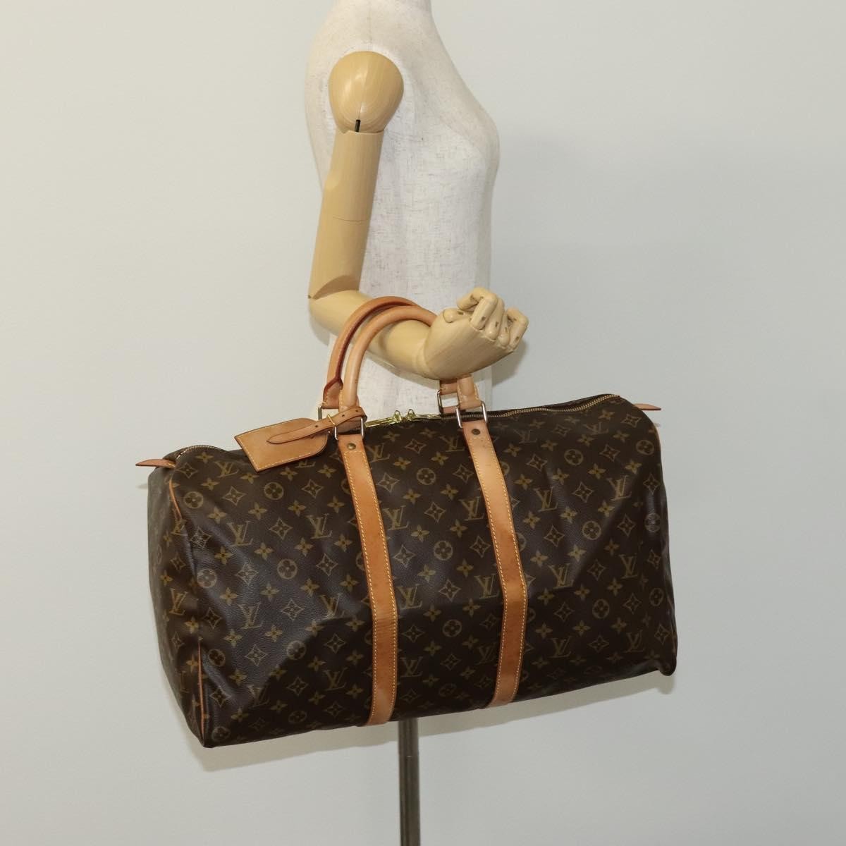 Louis Vuitton Keepall Bag Monogram Canvas Brown Canvas Bag