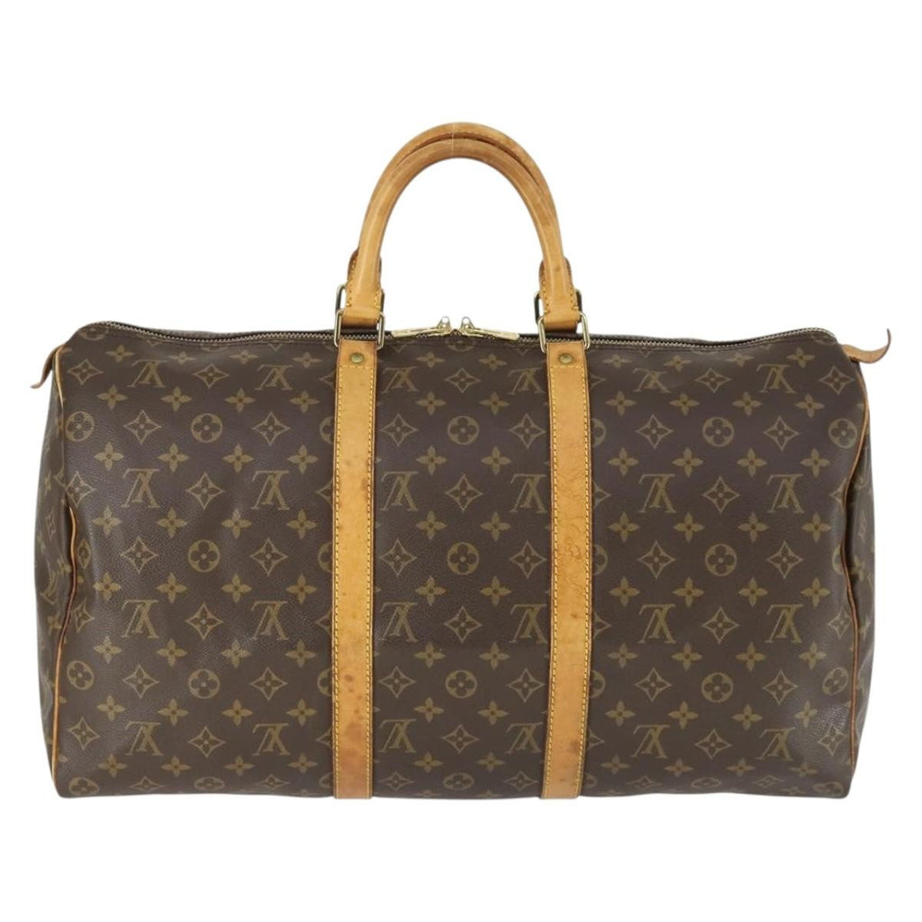 Louis Vuitton Keepall Bag Monogram Canvas Brown Canvas Travel Bag