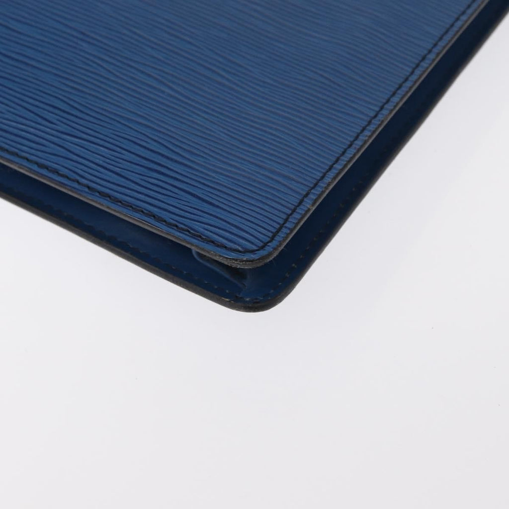 Louis Vuitton Porte-Documents Senateur Bag Epi Leather Blue Leather Clutche & Pouche Bag