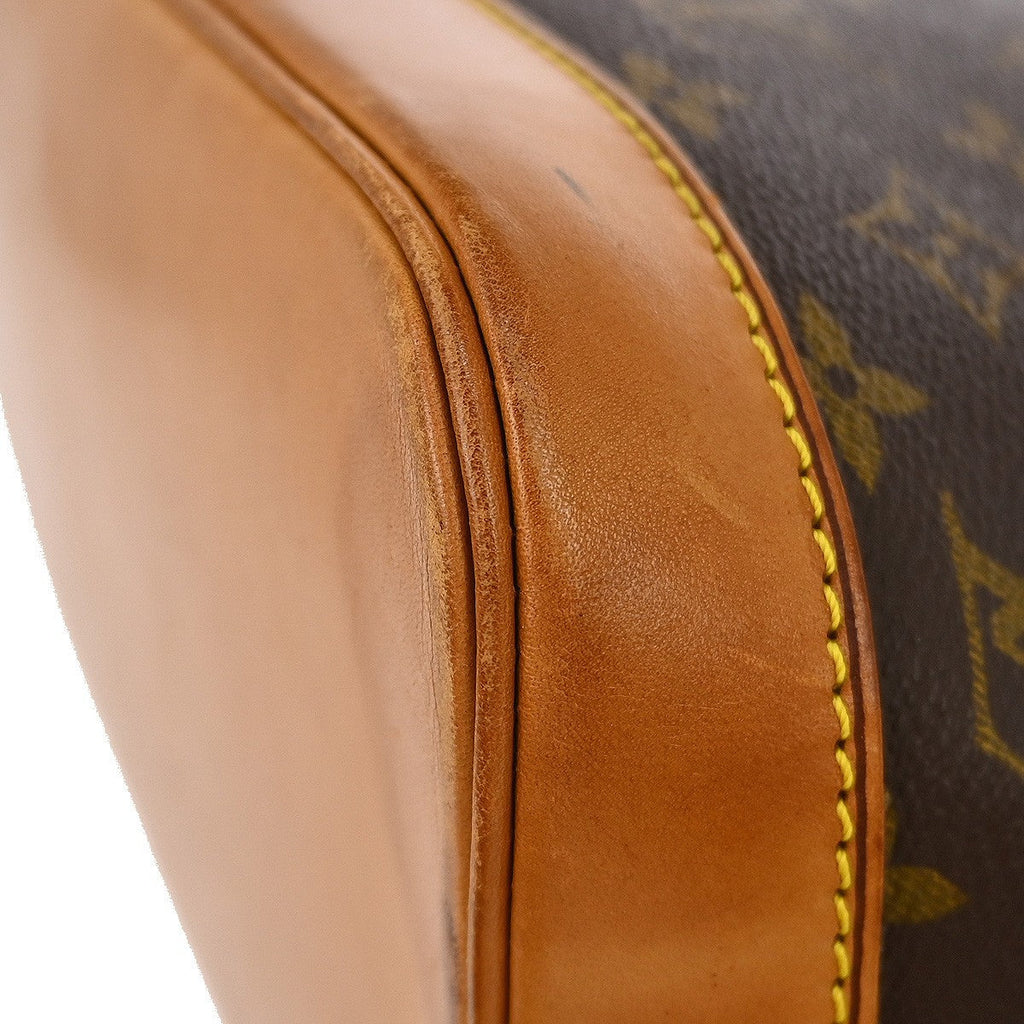 Louis Vuitton Alma Handbag Monogram Canvas Brown Canvas Handbag