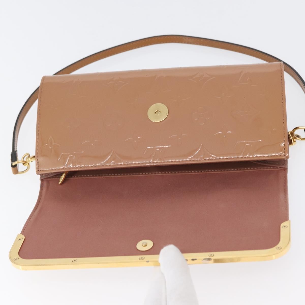 Louis Vuitton Rossmore Handbag Monogram Vernis Pink Patent_Leather Shoulder Bag