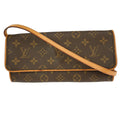 Louis Vuitton Twin Handbag Monogram Canvas Brown Canvas Shoulder Bag