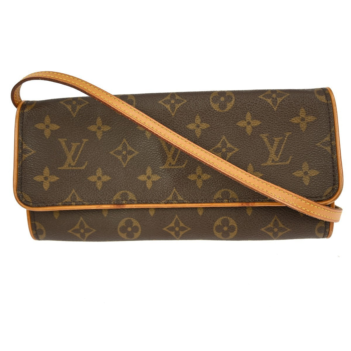Louis Vuitton Twin Handbag Monogram Canvas Brown Canvas Shoulder Bag