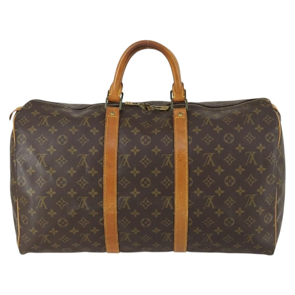 Louis Vuitton Keepall Bag Monogram Canvas Brown Canvas Travel Bag