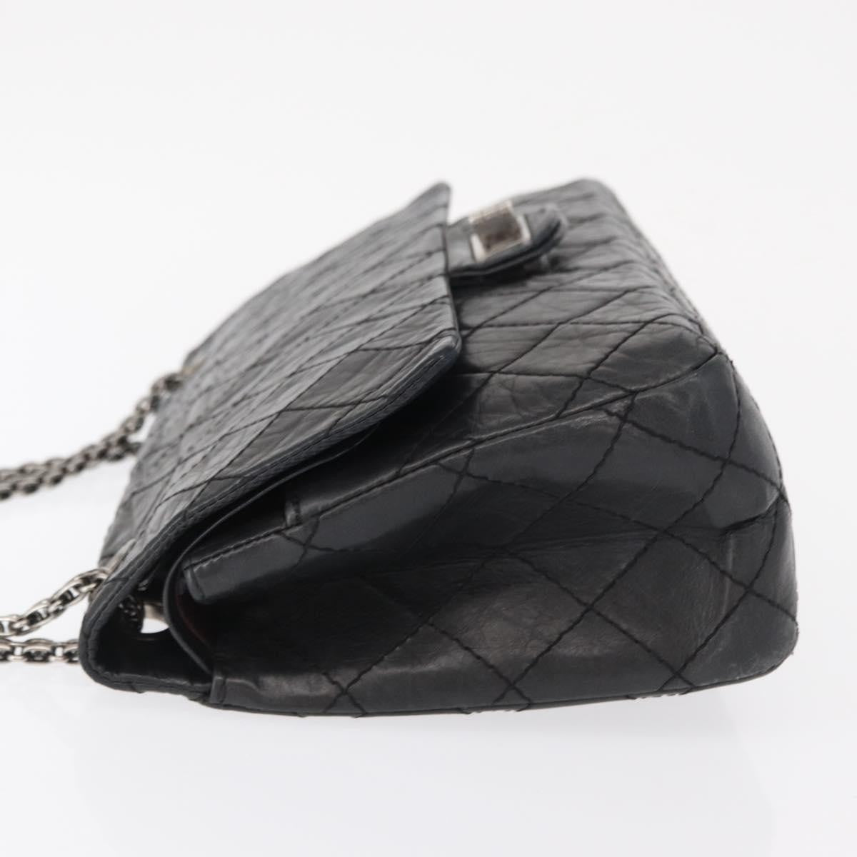 Chanel Reissue 2.55 Flap Bag Quilted Aged Calfskin Black Leather Shoulder Bag Bag