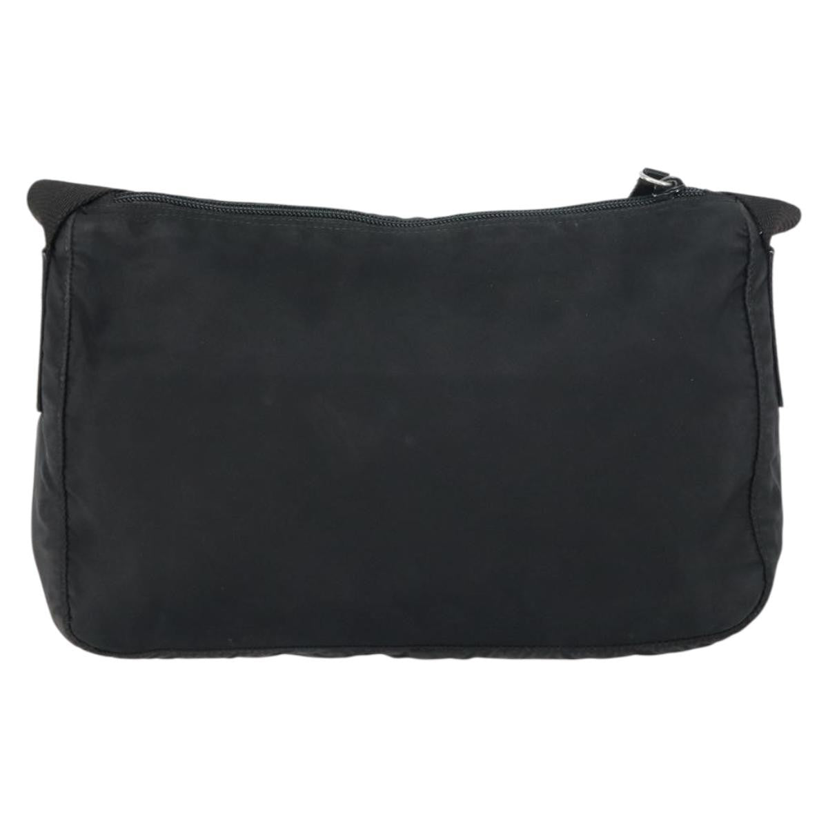 Prada Front Zip Messenger Bag Tessuto Black Nylon Shoulder Bag Bag