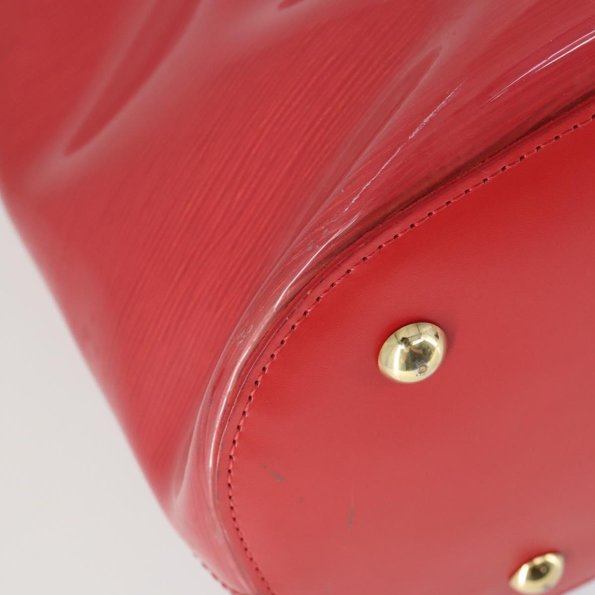 Louis Vuitton Plage Lagoon Bay Handbag Vinyl Epi Leather Red Plastic Tote Bag