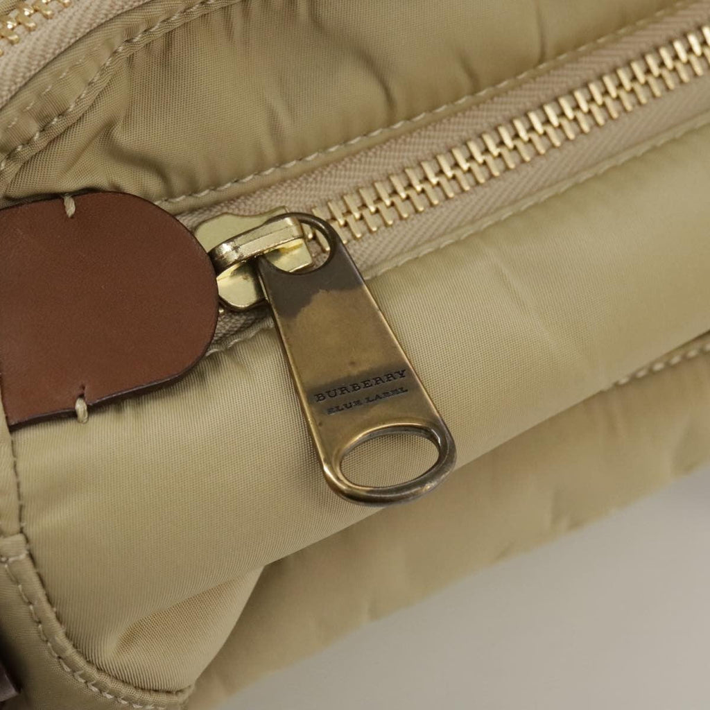 Burberry Blue Label Shoulder Bag Nylon Beige Nylon Shoulder Bag