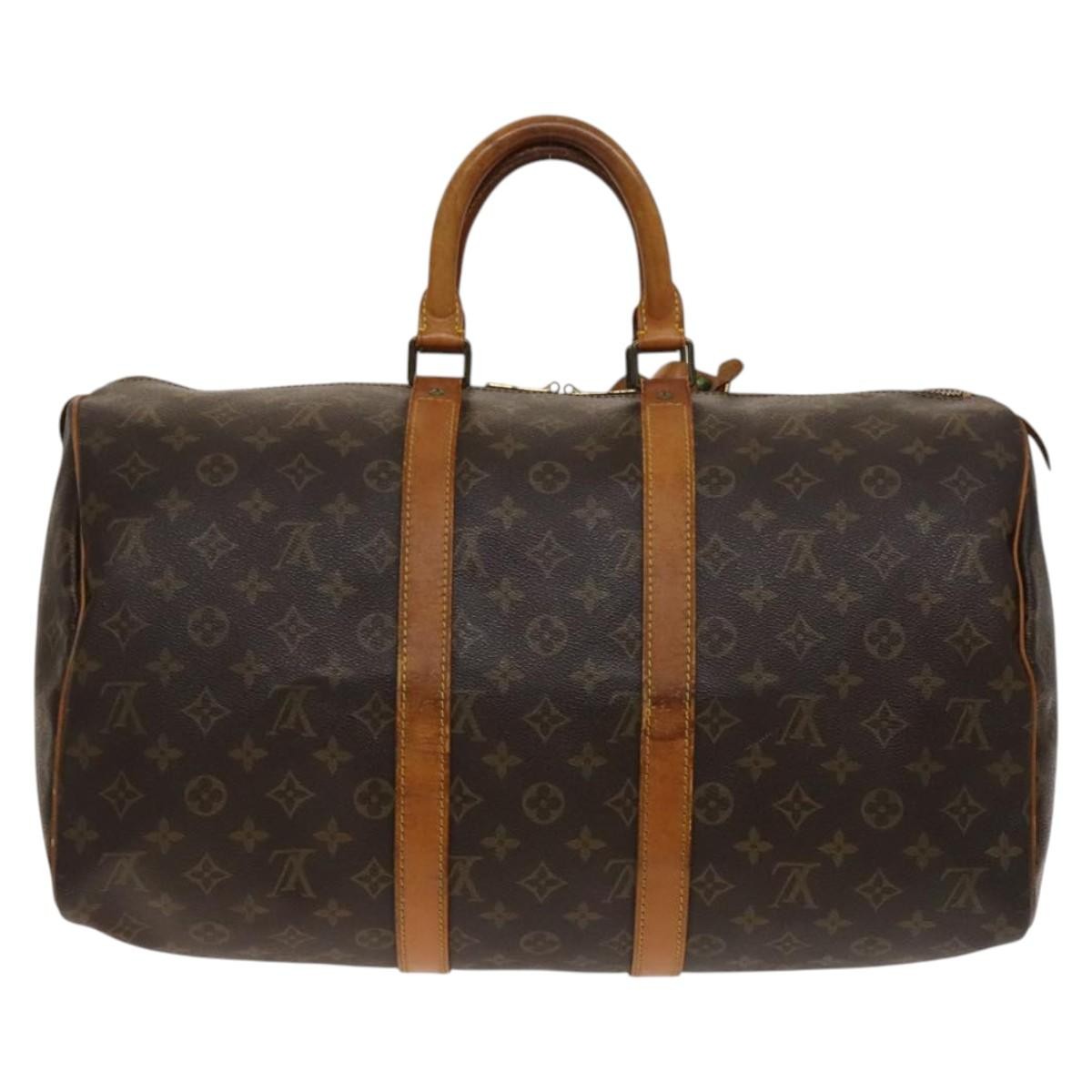 Louis Vuitton Keepall Bag Monogram Canvas Brown Canvas Travel Bag