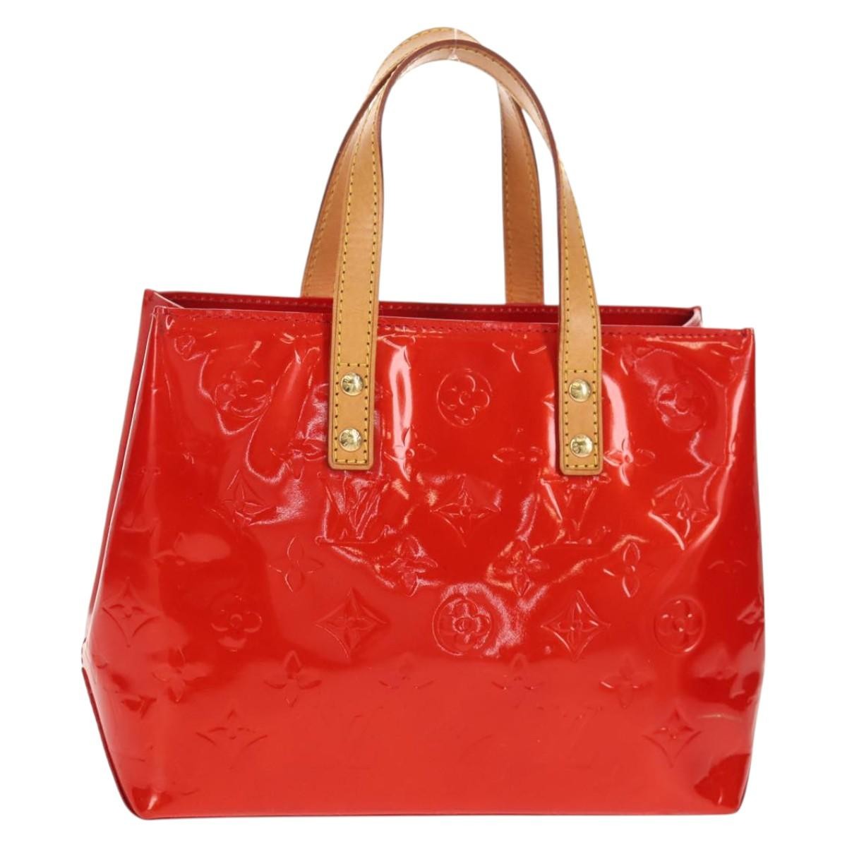 Louis Vuitton Reade Handbag Monogram Vernis Red Patent_Leather Handbag