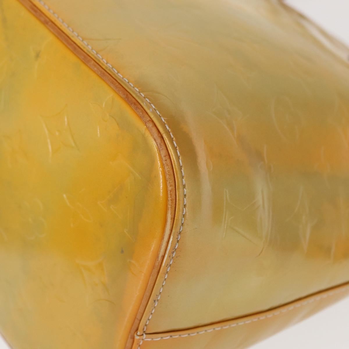 Louis Vuitton Houston Handbag Monogram Vernis Yellow Patent_Leather Tote Bag