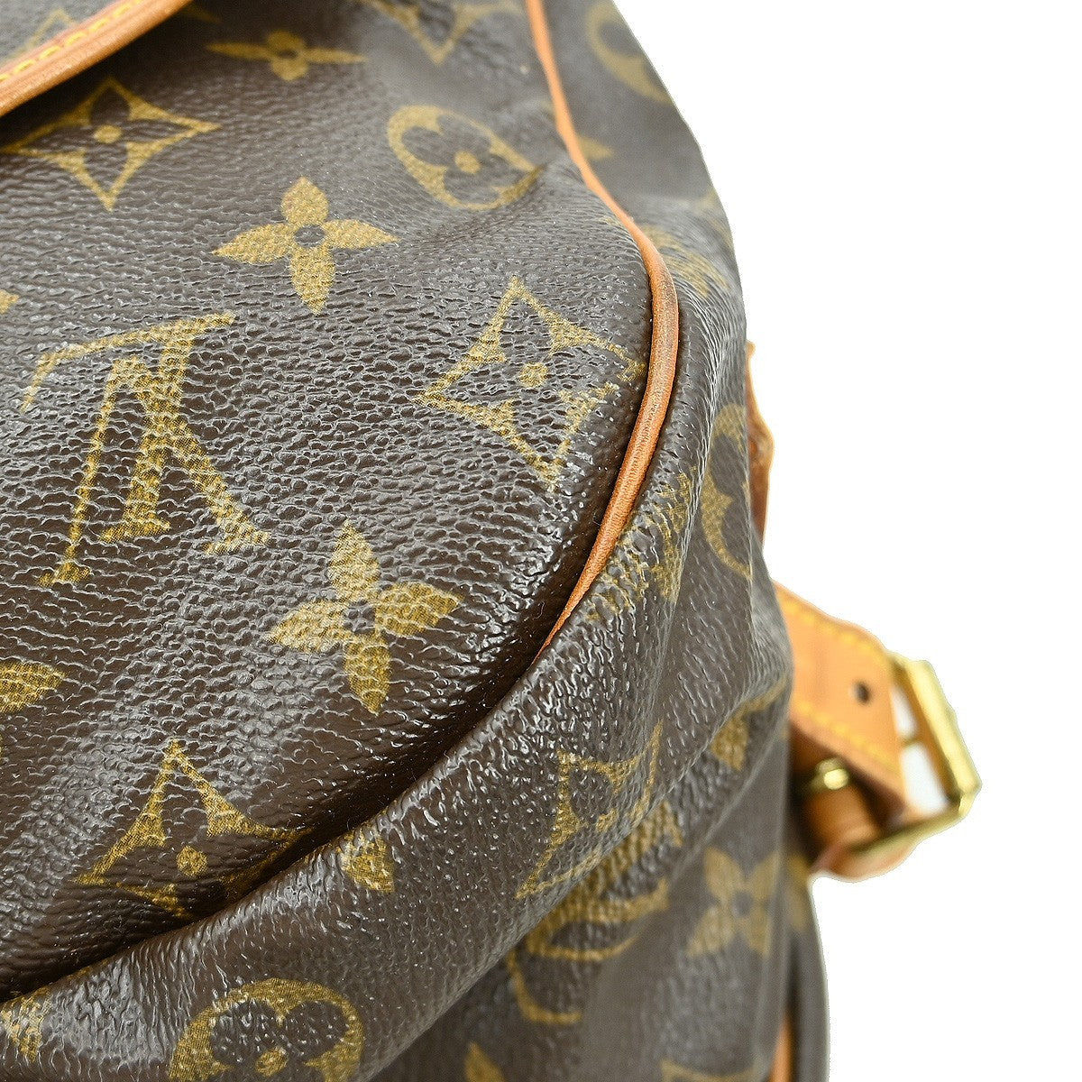 Louis Vuitton Saumur Handbag Monogram Canvas Brown Canvas Shoulder Bag
