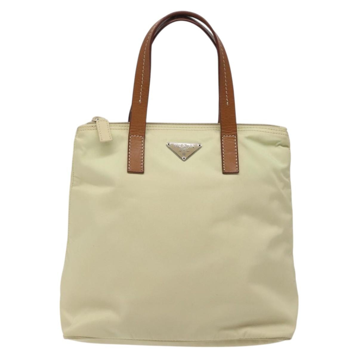 Prada Vintage Tote Tessuto White Nylon Tote Bag Bag