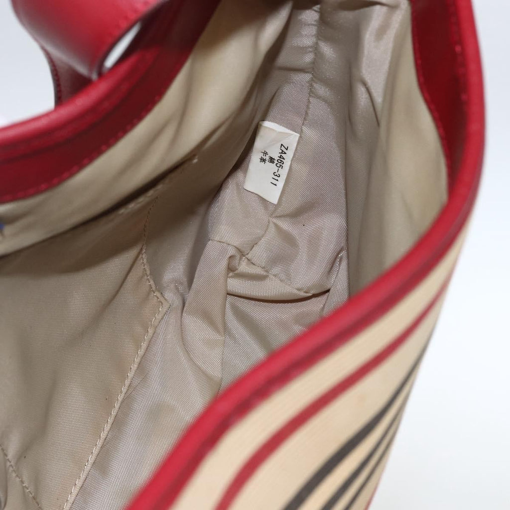 Burberry Blue Label Shoulder Bag Canvas Beige Canvas Shoulder Bag