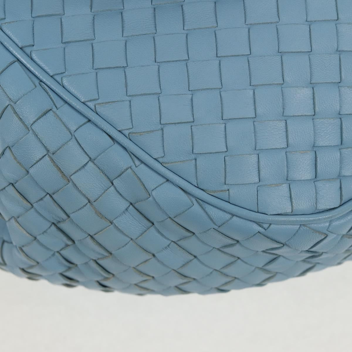 Bottega Veneta Intrecciato Shoulder Bag Leather Blue Leather Shoulder Bag Bag