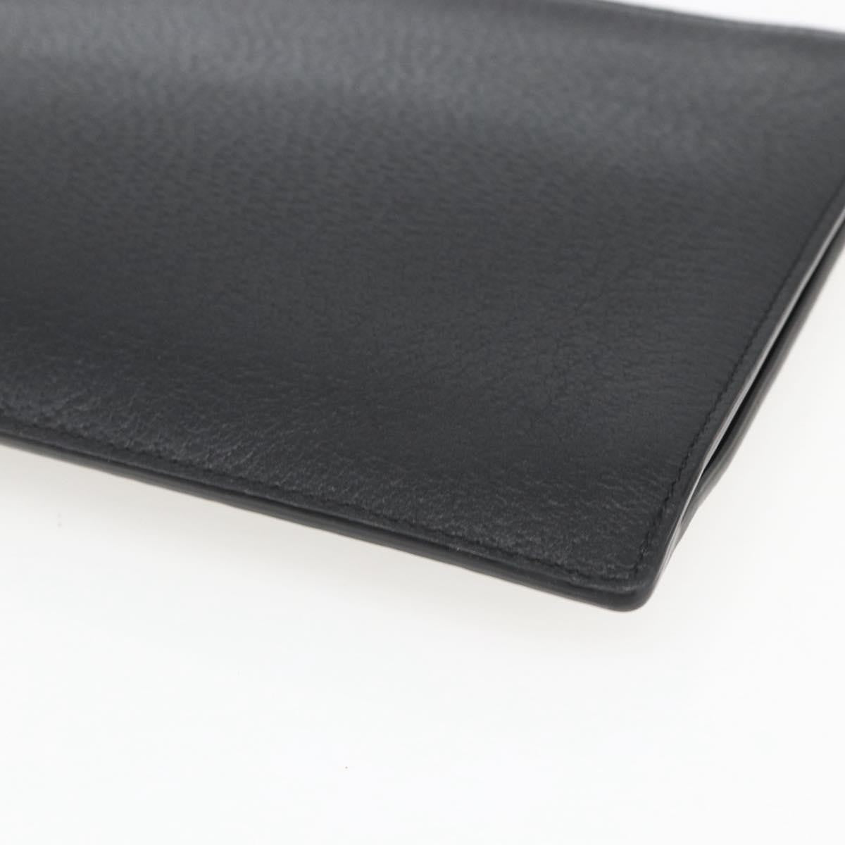 Gucci Gg Marmont Pouch Leather Black Leather Clutche & Pouche Bag (Pre-Owned)