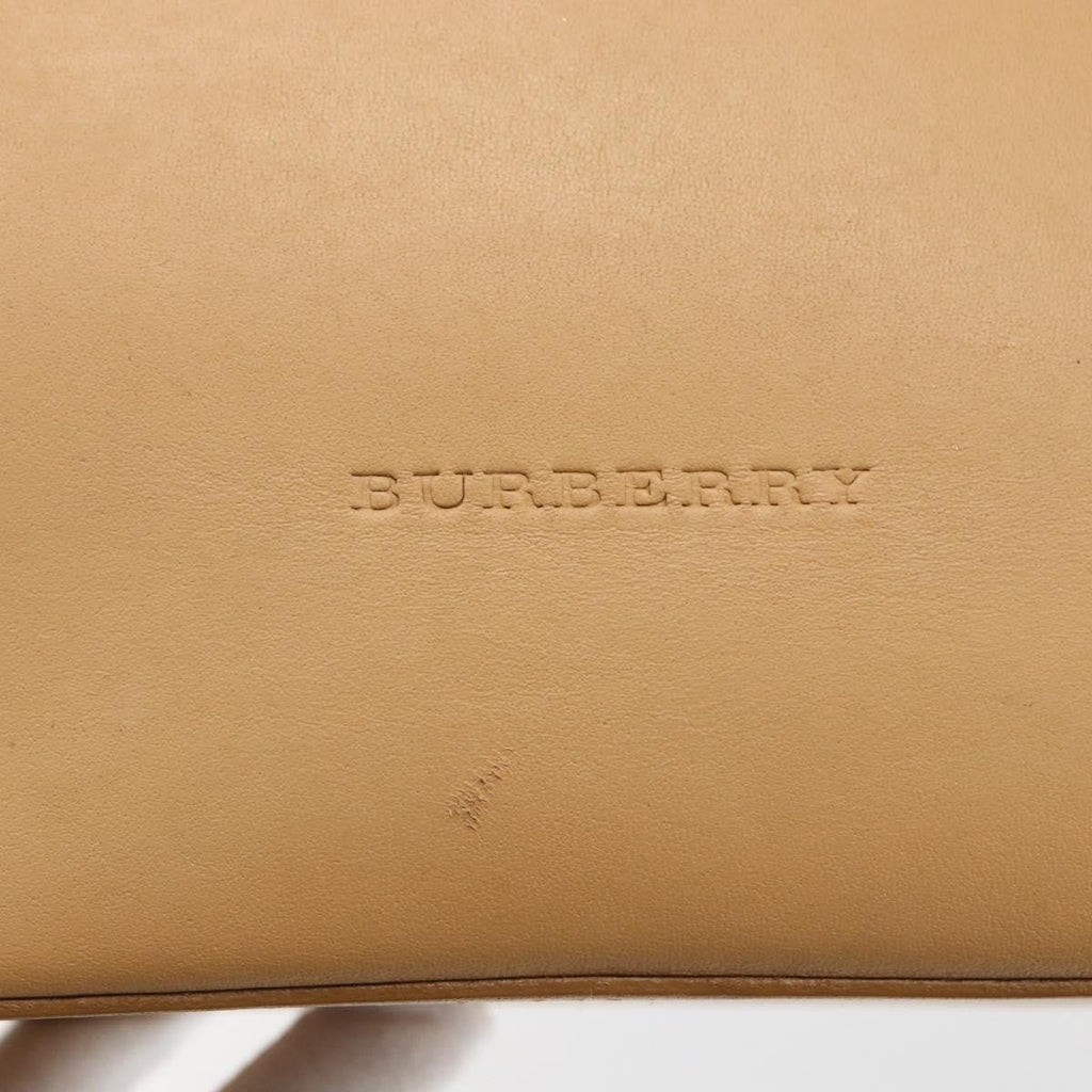 Burberry Vintage Handbag Leather Beige Leather Handbag
