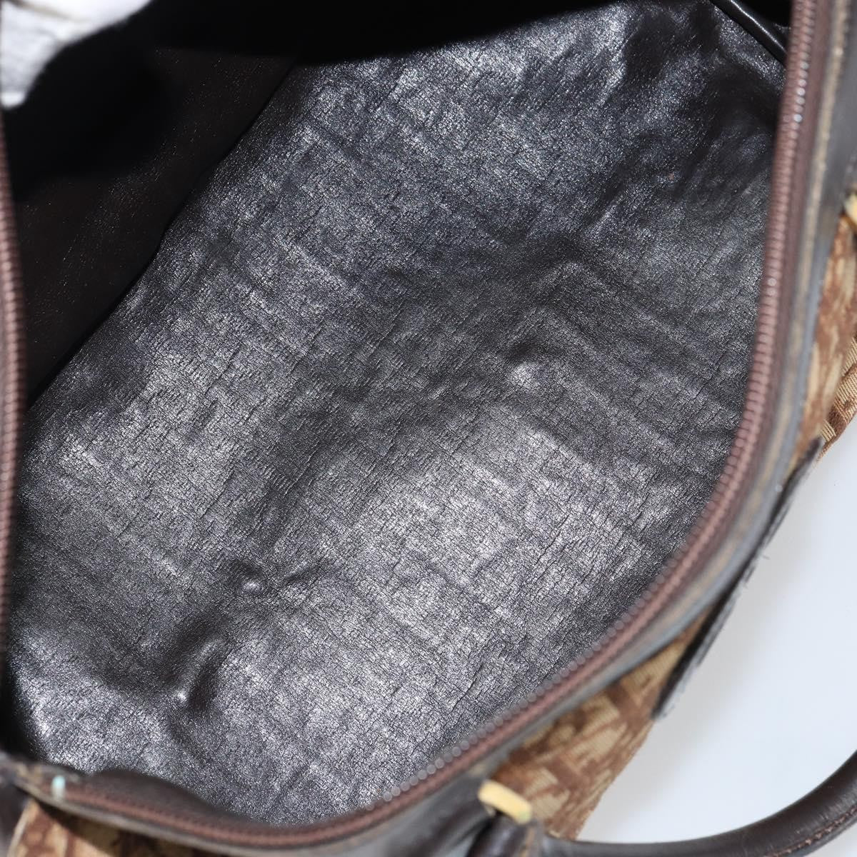 Christian Dior Vintage Cd Trotter Handbag Canvas Brown Canvas Handbag (Pre-Owned)
