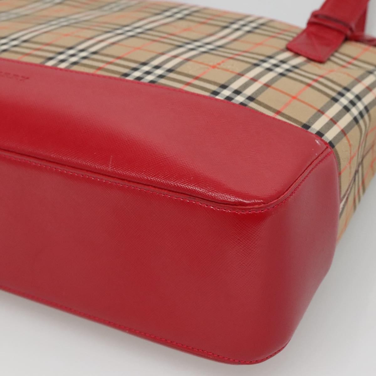 Burberry Nova Check Tote Canvas And Leather Beige Canvas Tote Bag
