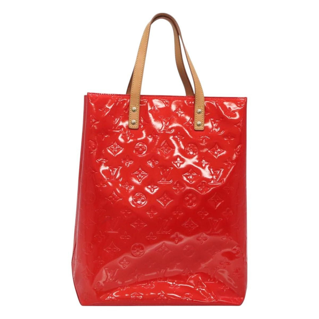 Louis Vuitton Reade Handbag Monogram Vernis Red Patent_Leather Handbag