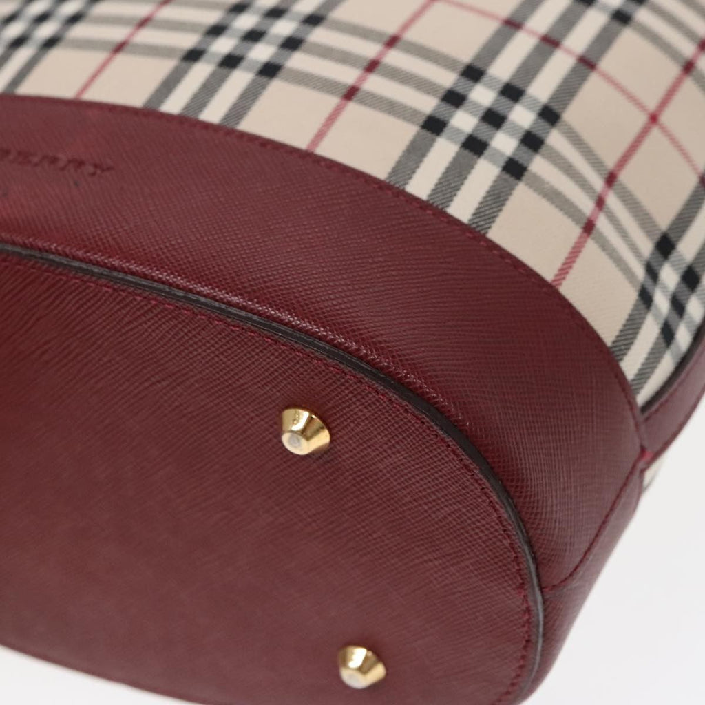 Burberry Nova Check Tote Canvas And Leather Beige Canvas Tote Bag
