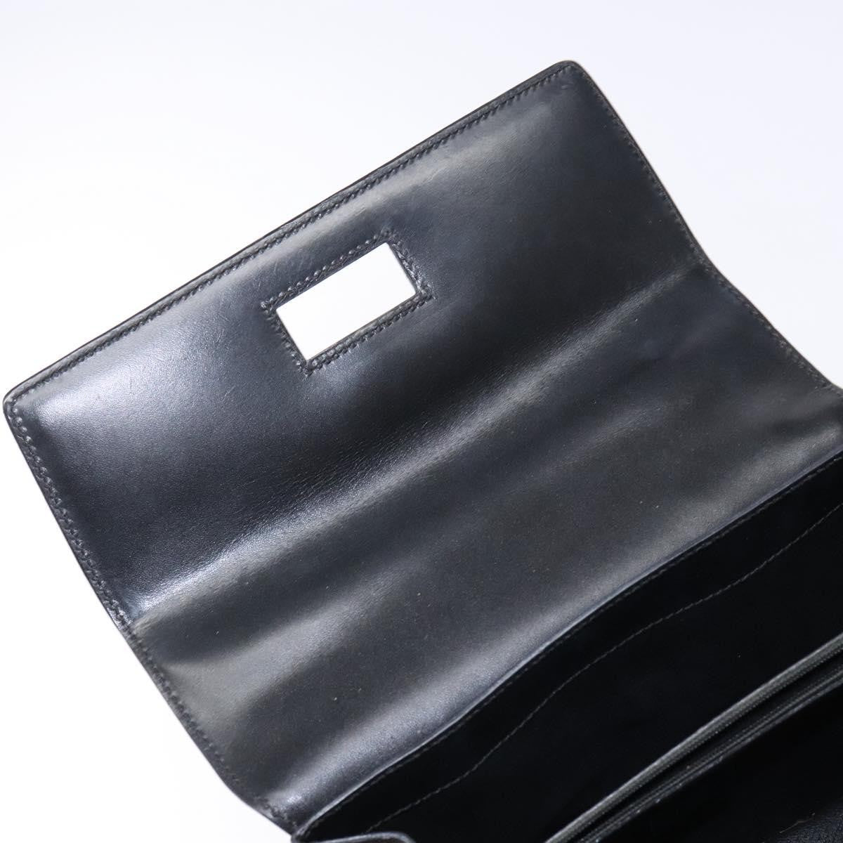 Celine Vintage Convertible Top Handle Bag Macadam Coated Canvas Black Canvas Handbag