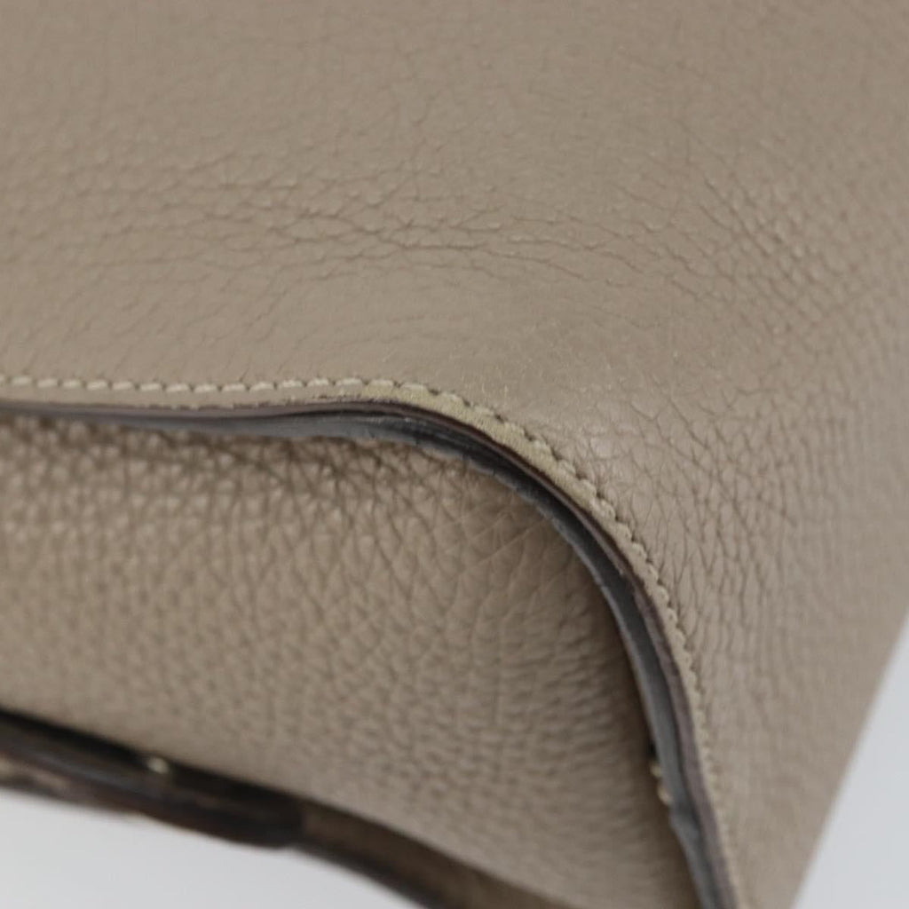 Fendi Selleria Lei Bag Leather Gray Leather Handbag