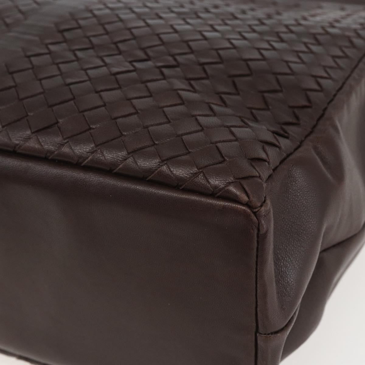 Bottega Veneta Intrecciato Handbag Leather Brown Leather Handbag