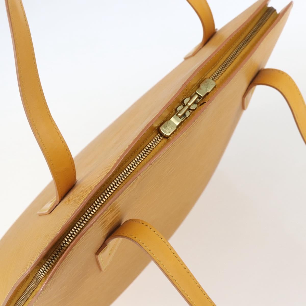 Louis Vuitton Lussac Handbag Epi Leather Yellow Leather Shoulder Bag