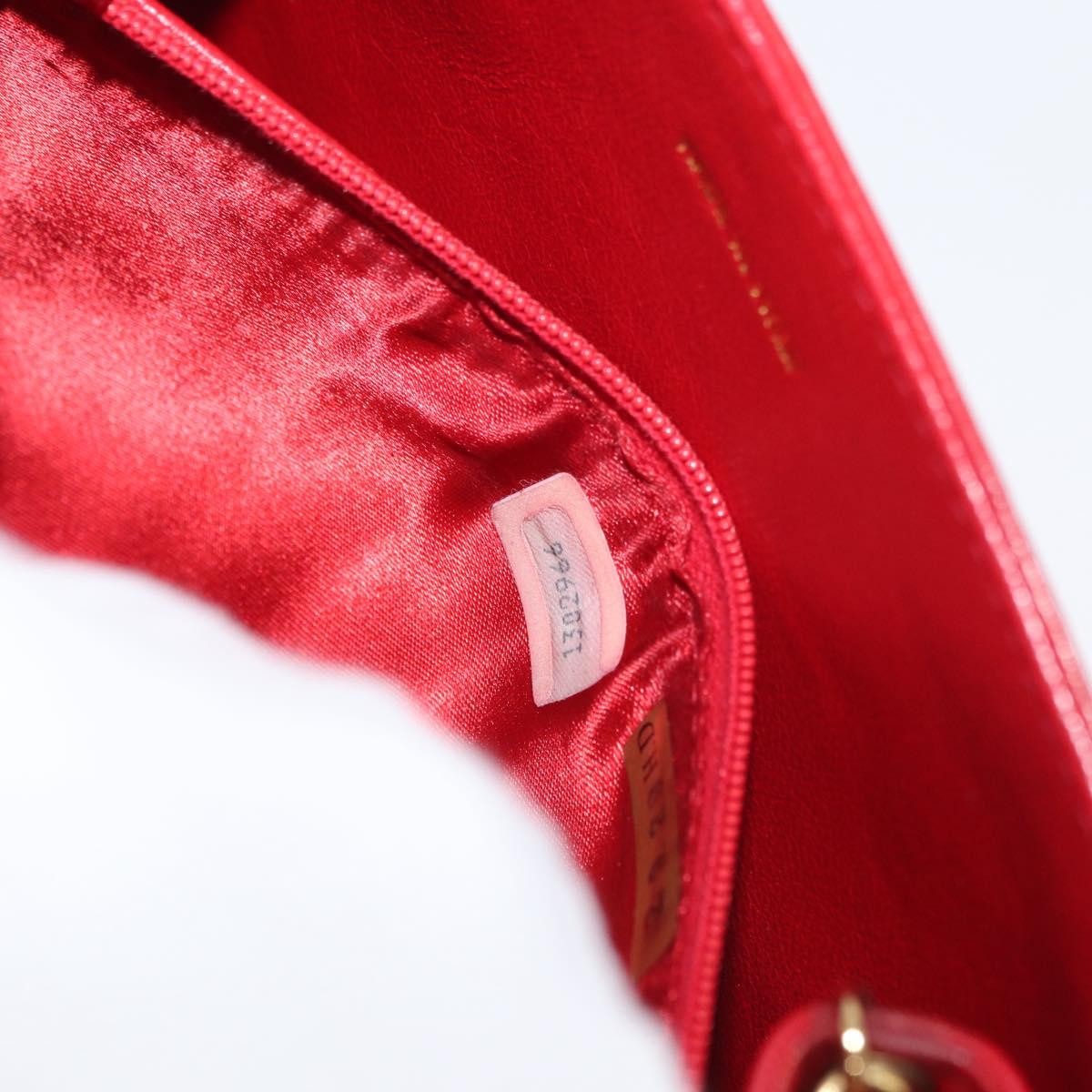 Chanel Vintage Cc Chain Full Flap Bag Quilted Leather Red Leather Shoulder Bag Bag
