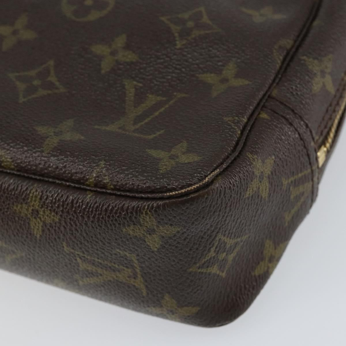 Louis Vuitton Trousse Toiletry Pouch Monogram Canvas Brown Canvas Toiletry Case Accessory