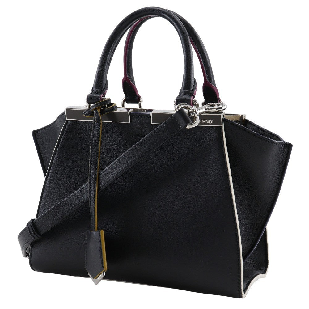 Fendi Petite 3Jours Bag Leather Black Leather Handbag