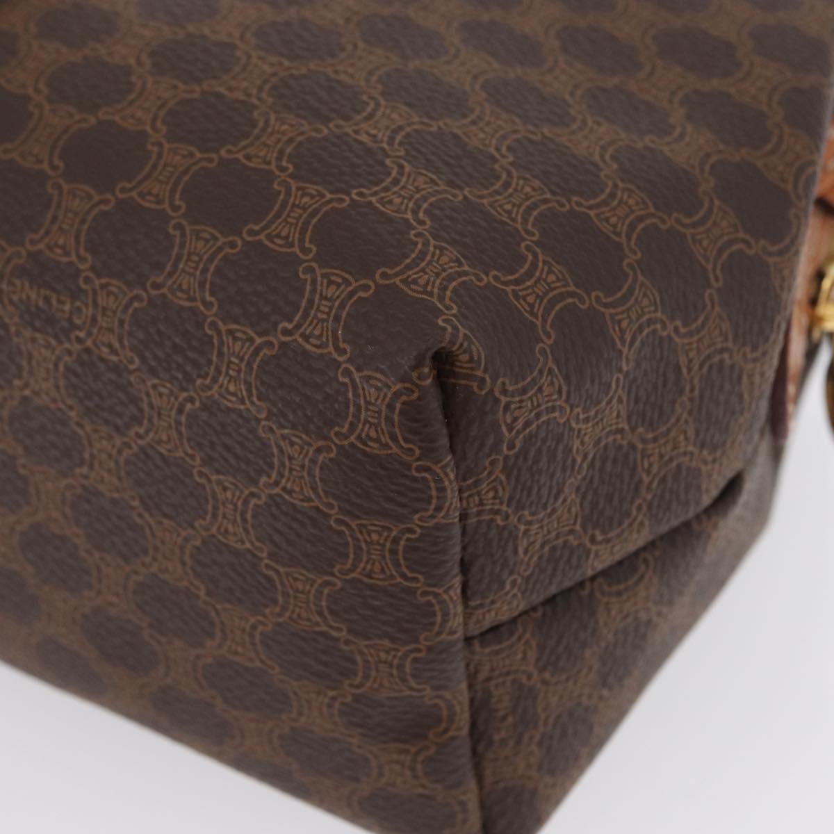 Celine Macadam Pochette Canvas And Leather Brown Canvas Clutche & Pouche Bag