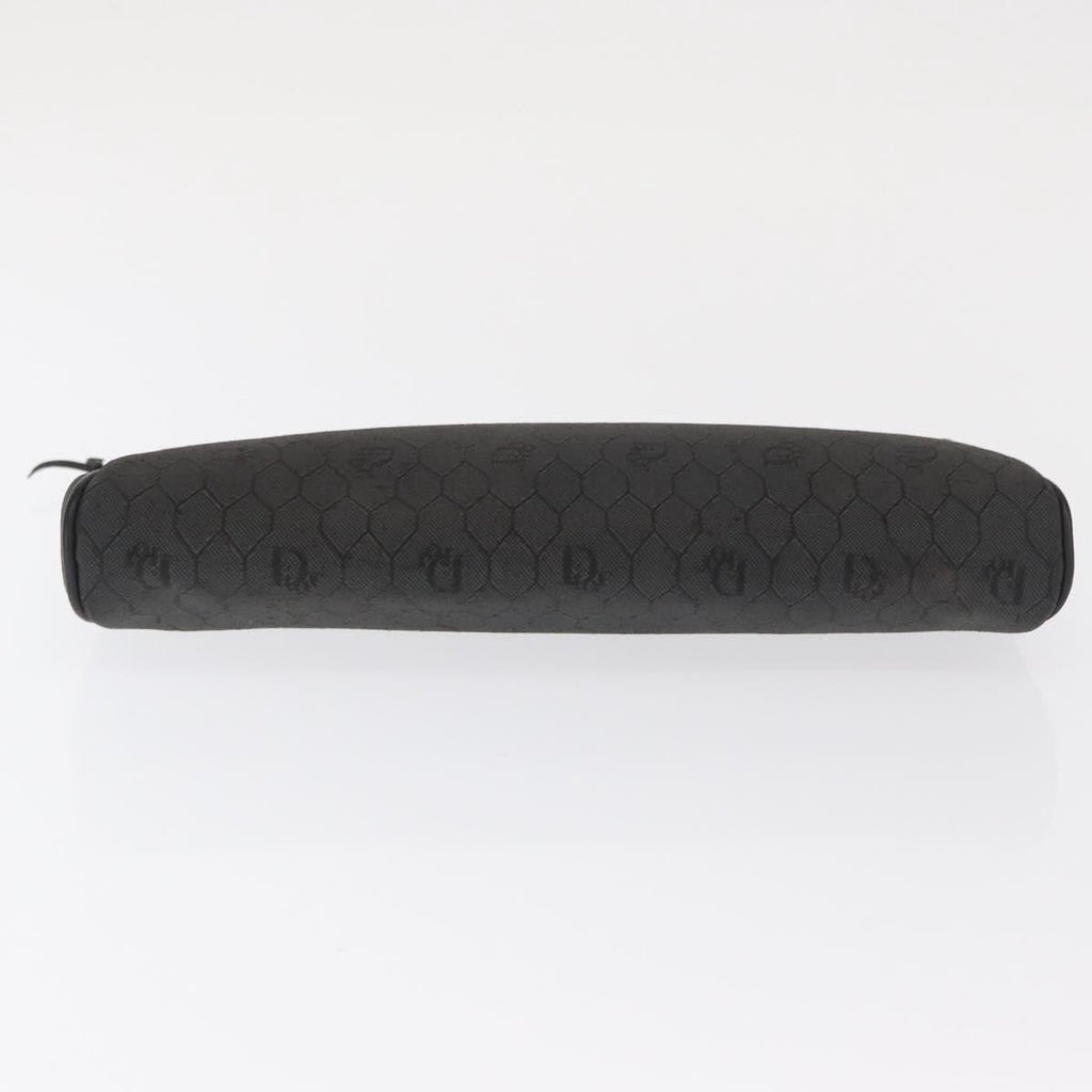 Christian Dior Vintage Honeycomb Clutch Canvas Black Canvas Clutche & Pouche Bag (Pre-Owned)