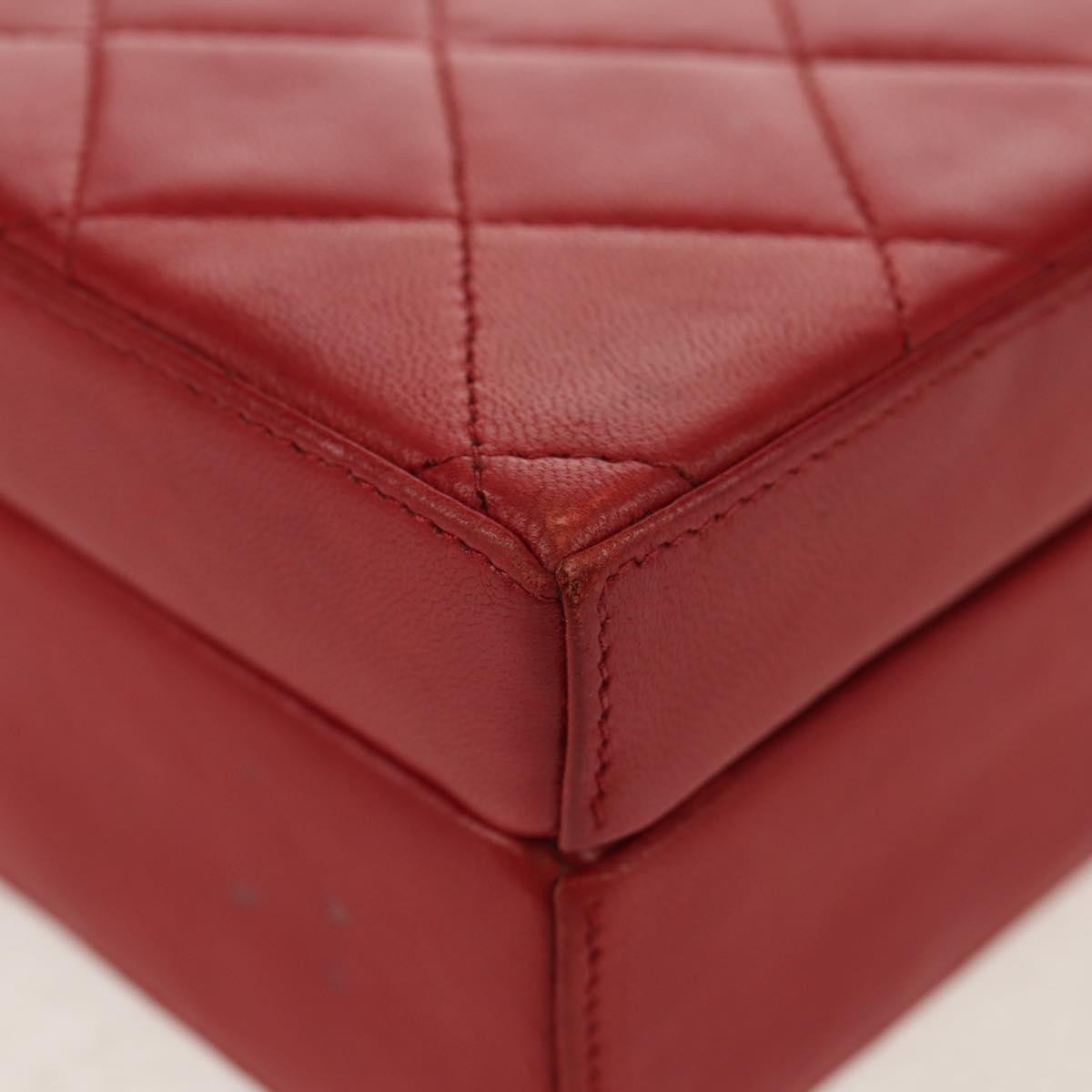 Chanel Matelasse Chain Shoulder Bag Leather Red Leather Shoulder Bag Bag