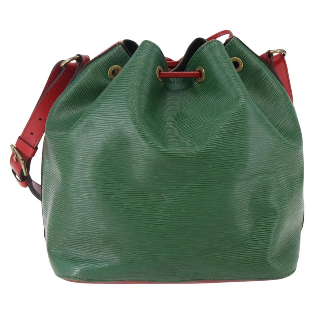 Louis Vuitton Bicolor Petit Noe Handbag Epi Leather Green Leather Bag