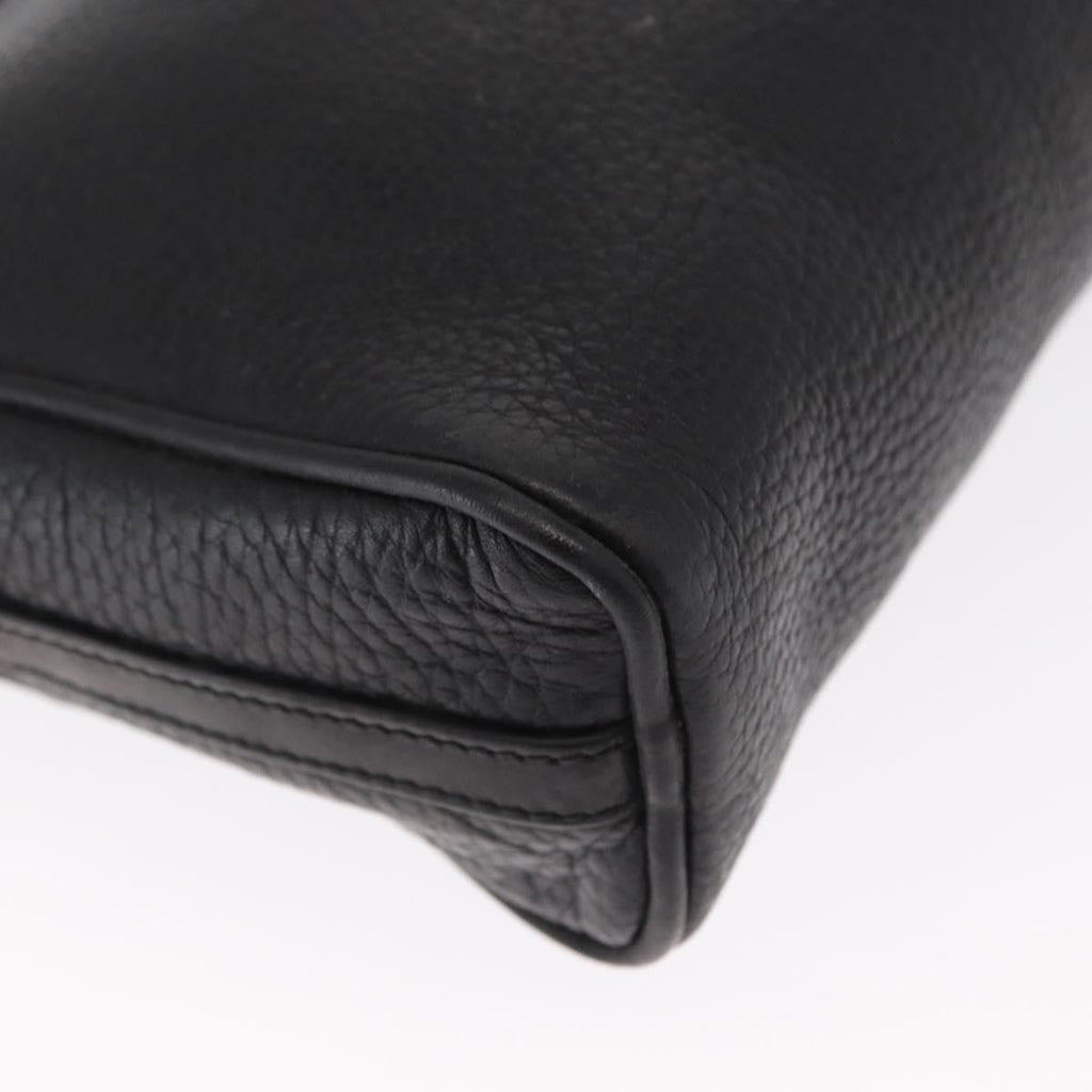 Gucci Vintage Shoulder Bag Leather Black Leather Shoulder Bag Bag (Pre-Owned)