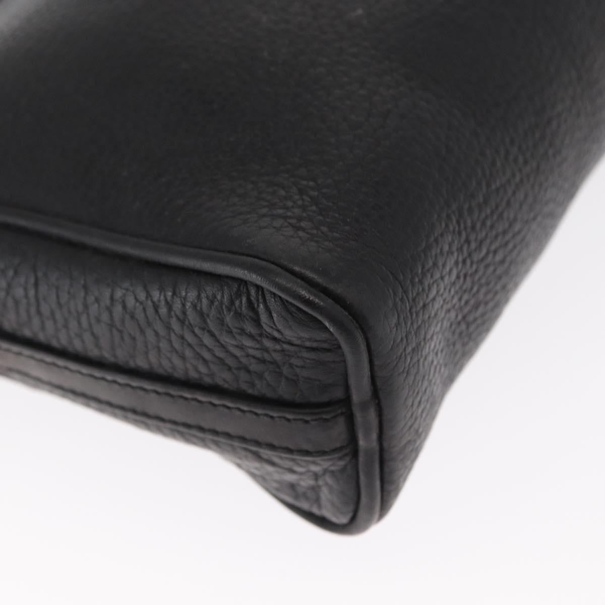 Gucci Vintage Shoulder Bag Leather Black Leather Shoulder Bag Bag (Pre-Owned)