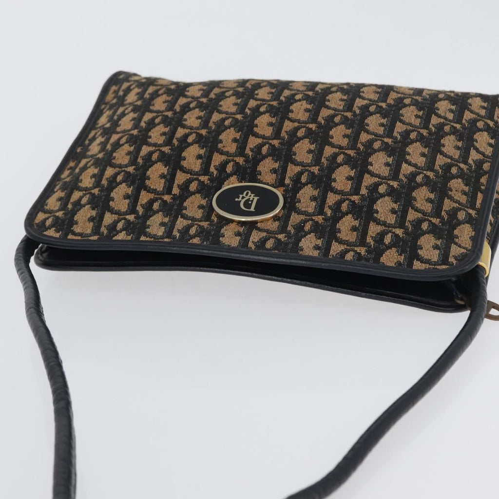 Christian Dior Vintage Trotter Shoulder Bag Canvas Navy Canvas Shoulder Bag Bag (Pre-Owned)